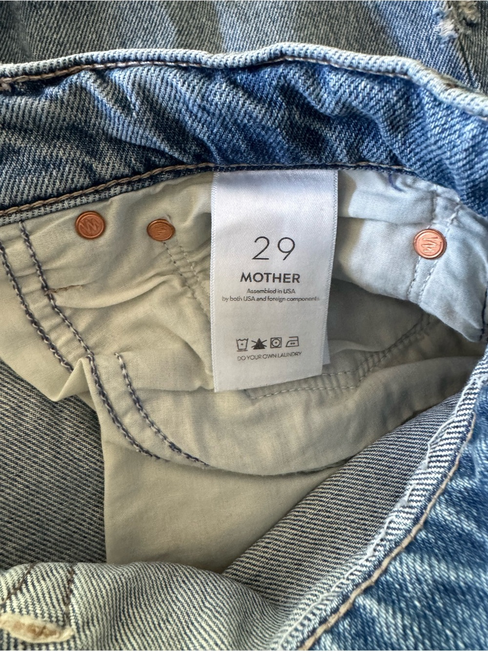 MOTHER Superior The Ditcher Crop Jeans 29 Leap At The Chance Straight Leg - Picture 9 of 10